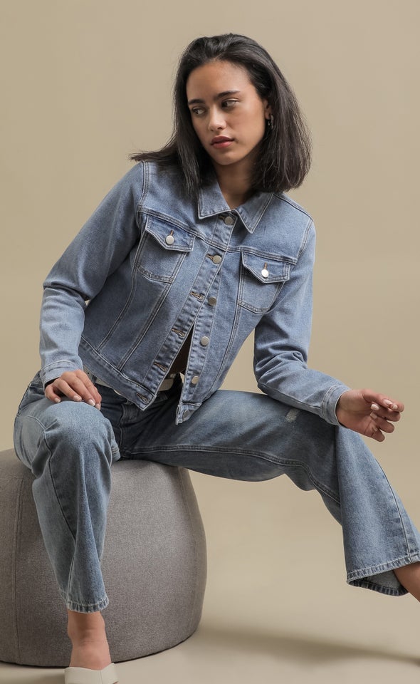 Soft Denim Jacket Blue