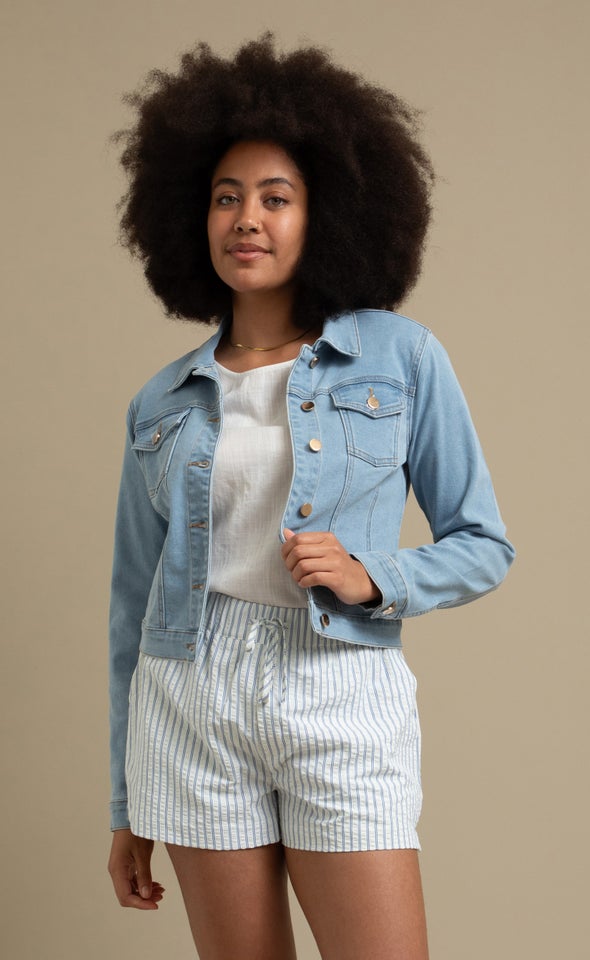 Soft Denim Jacket Light Blue