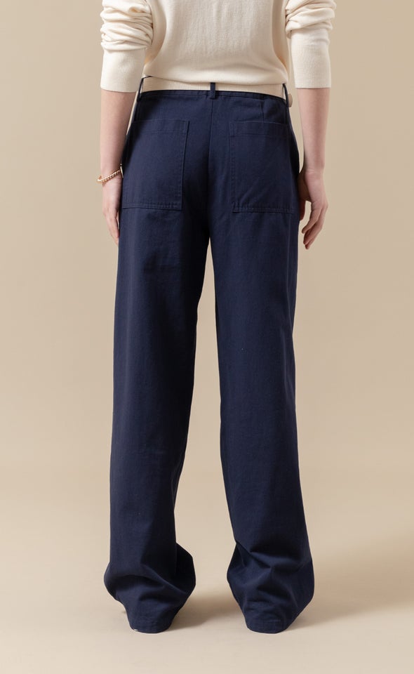 Soft Drill Patch Pocket Pants Ink