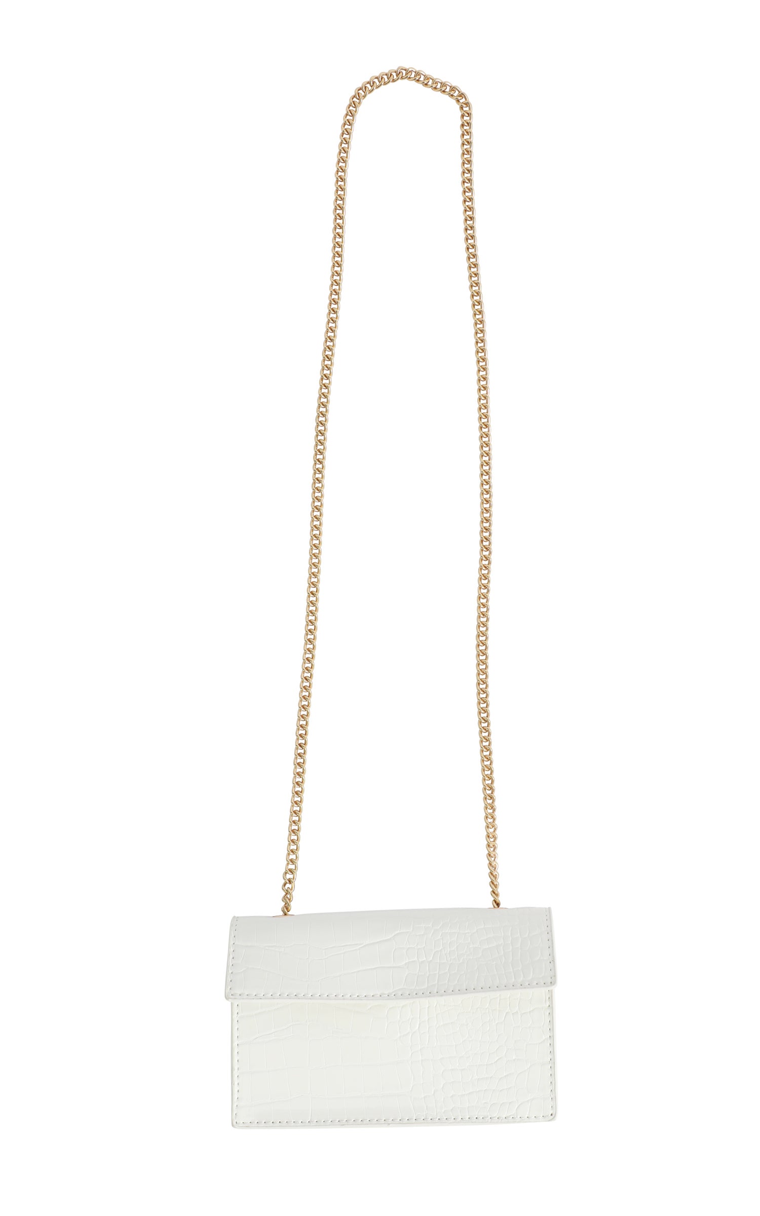 White croc clutch discount bag