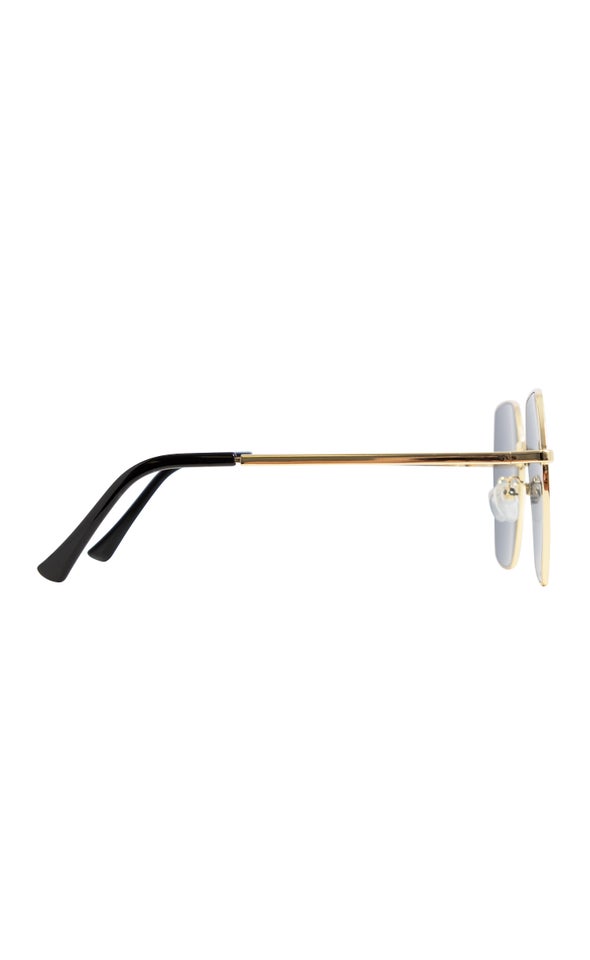 Square Metal Frame Sunglasses Gold/black