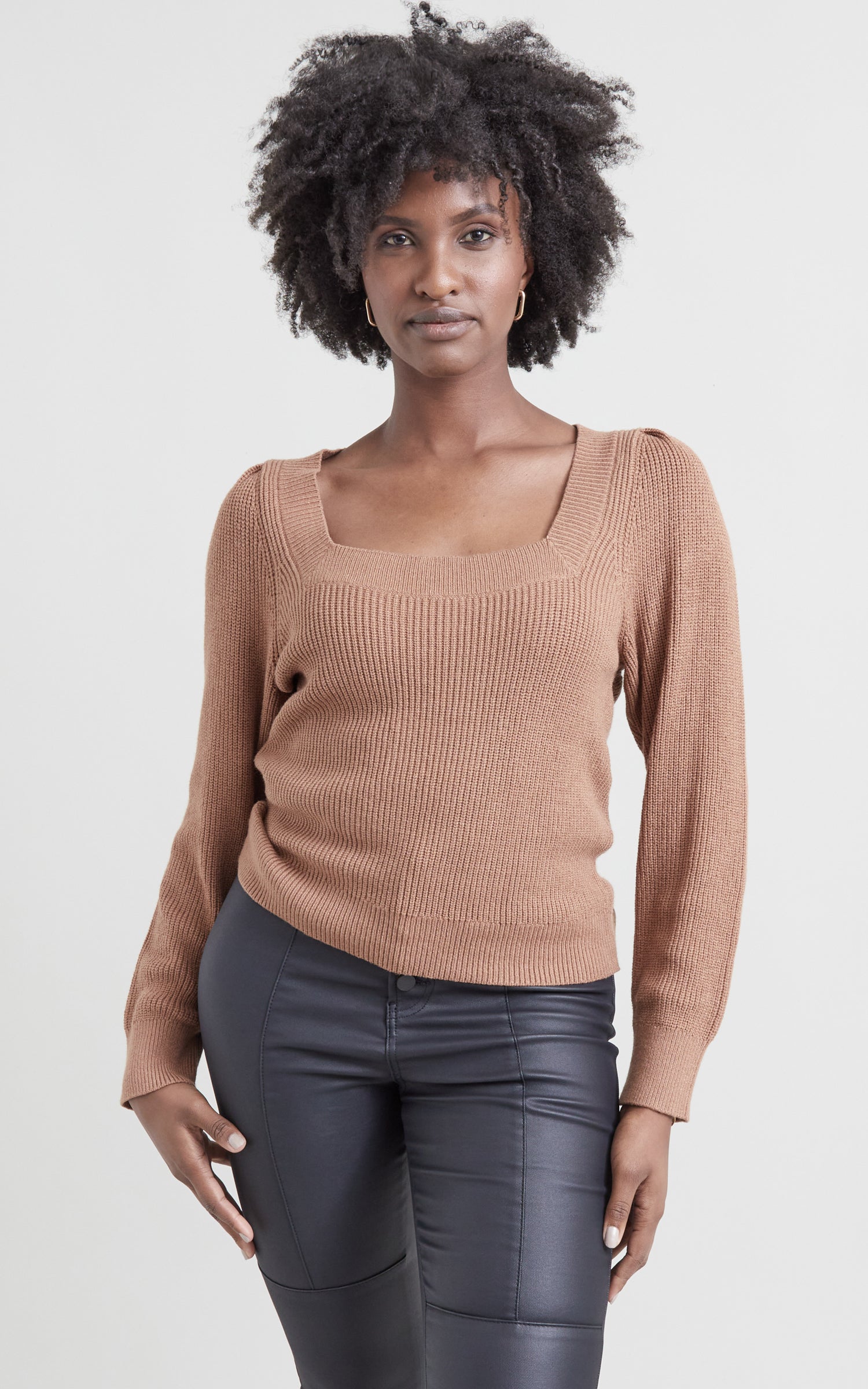 Square neck cheap sweater