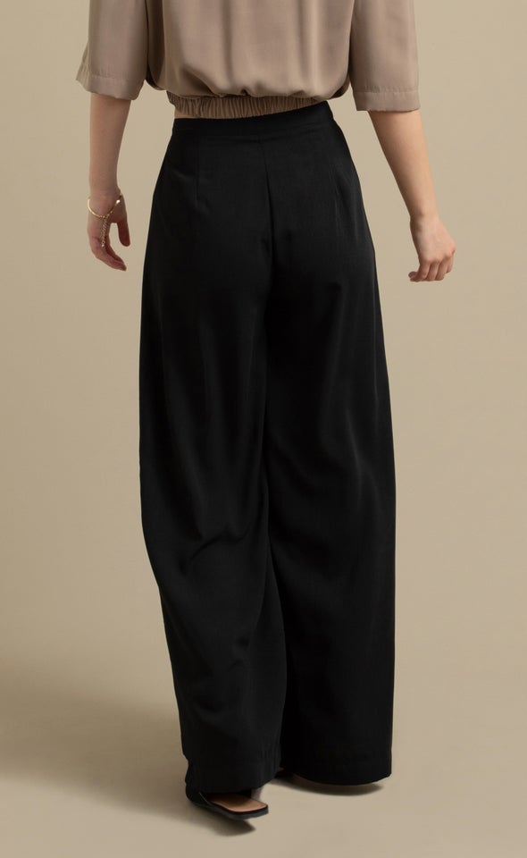 Summer Wide Leg Pants Black