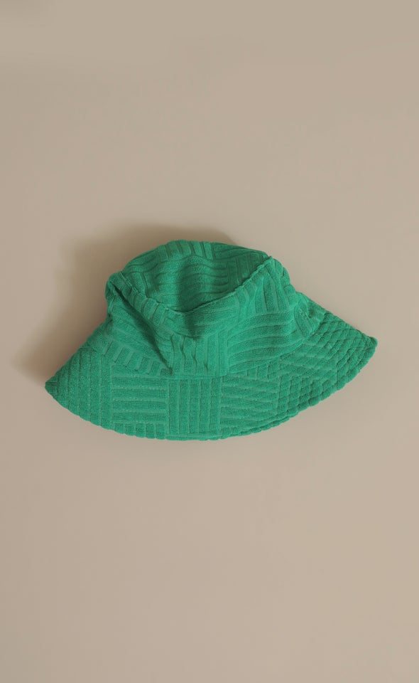 Towelling Bucket Hat Green