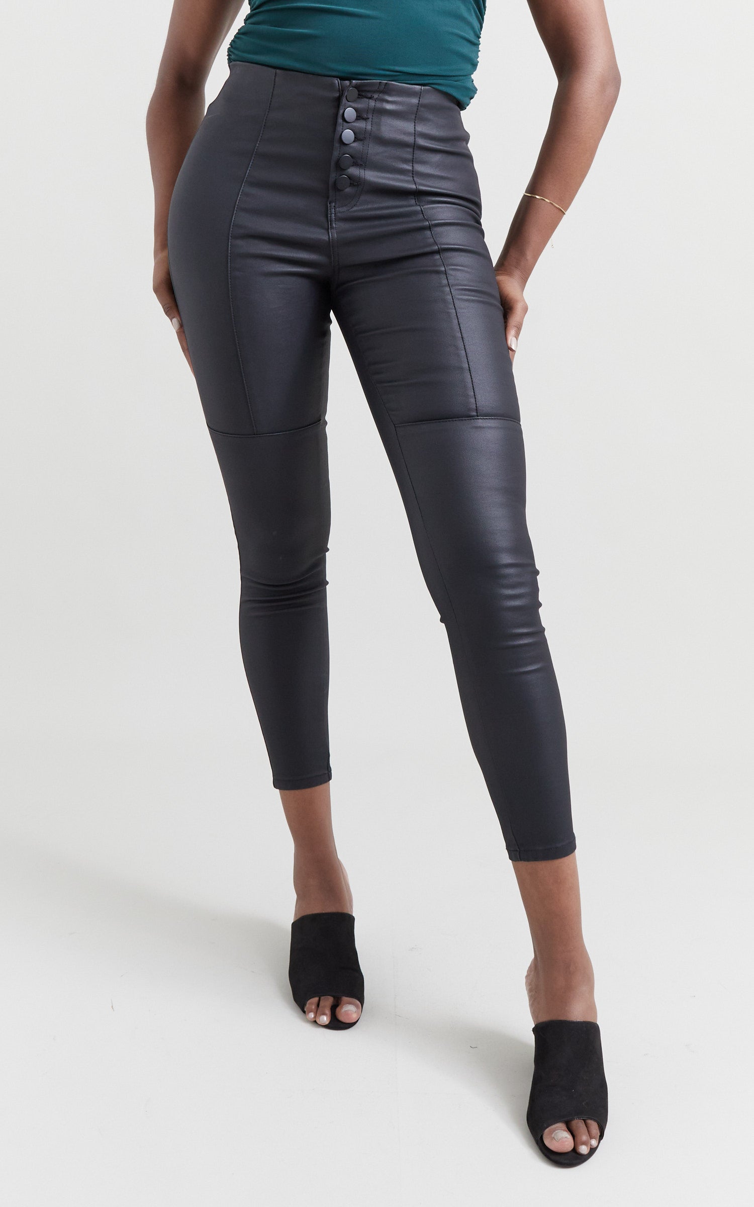 Vegan on sale leather jeans