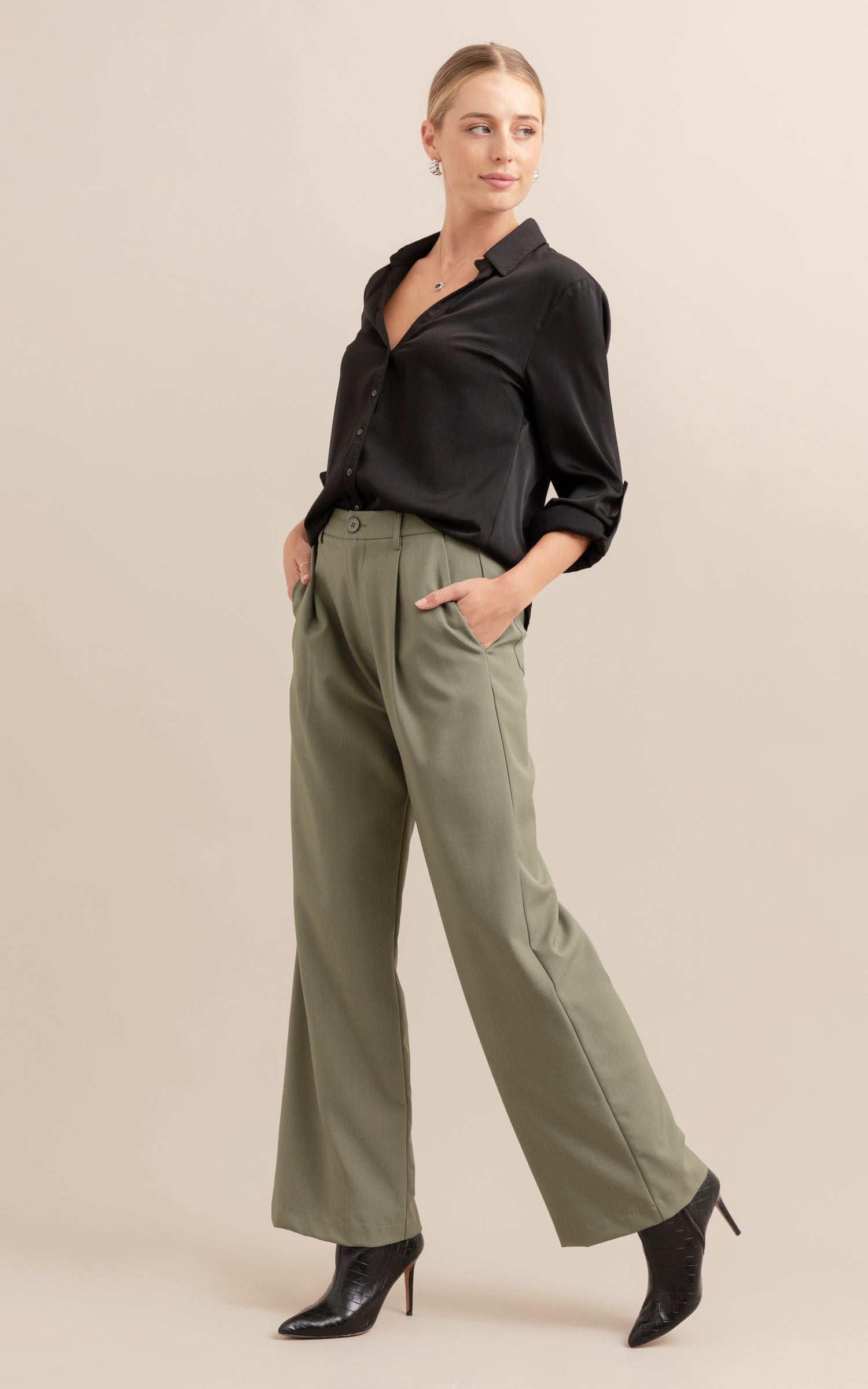 Straight trousers - Black - Ladies | H&M HK