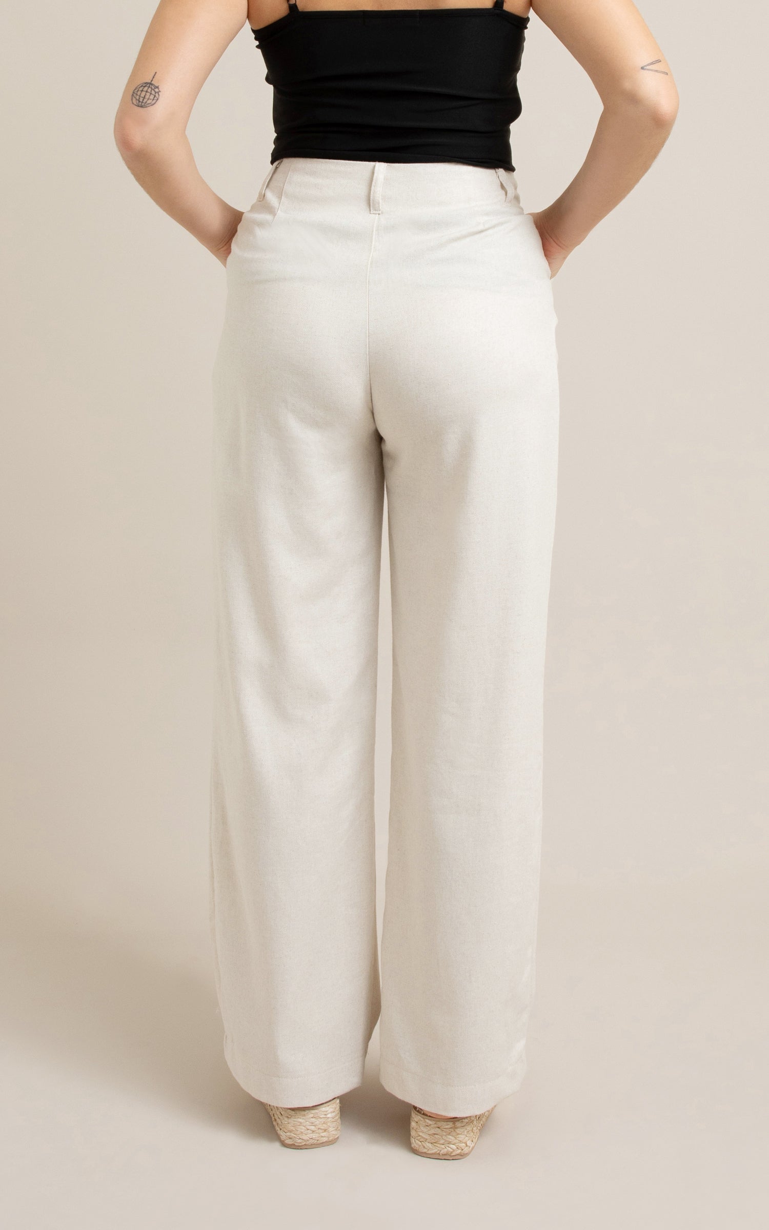 Wide Leg Twill Pant | Pagani